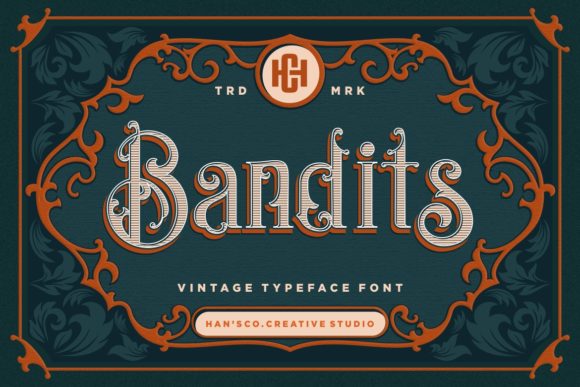Bandits: An Ornate Display Font for Editorial Design