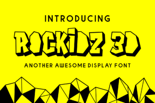 Rockidz 3D Font: Whimsical Handwriting for Craft Products