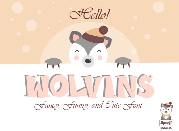 Wolvins: A Bold & Cute Display Font for Small Business Branding